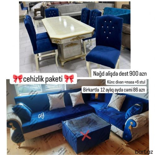 Divan ve masa desti cehizlik