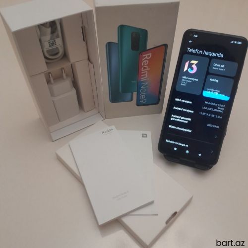 Redmi Note 9, 128 GB, rəng - Mavi, İki sim kartlı