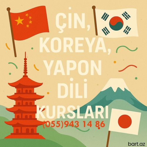 Koreya, Çin, Yapon dili  kursları