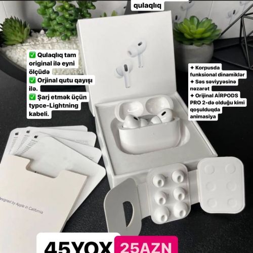 Qulaqlıqlar Air Pods PRO 2 (45yox 25AZN) 