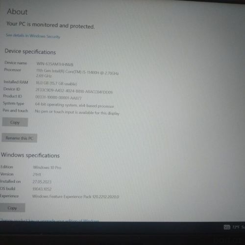 Intel Core i5, 16 GB, 15 