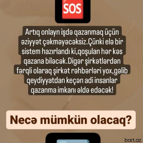 Xanımlar uçun iş