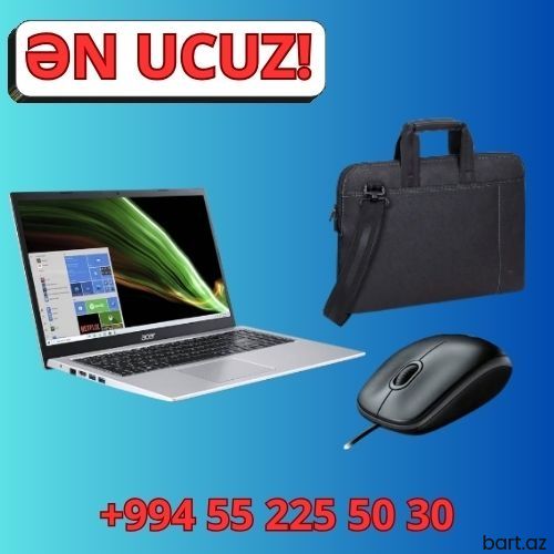 ACER Aspire Notbuk Çanta və mouse hədiyyə