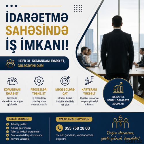 İdarəetmə Sahəsində İş İmkanı