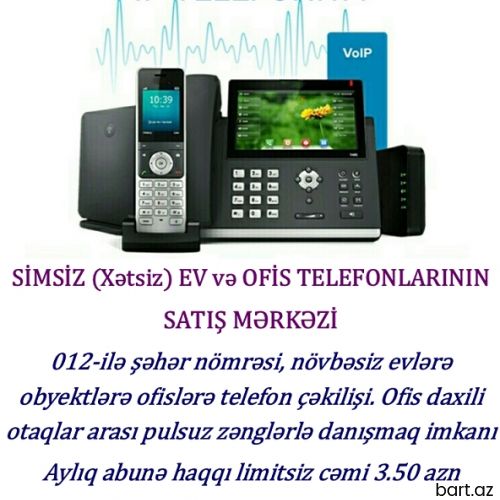 Simsiz Xətsiz Ev və Ofis Telefonları