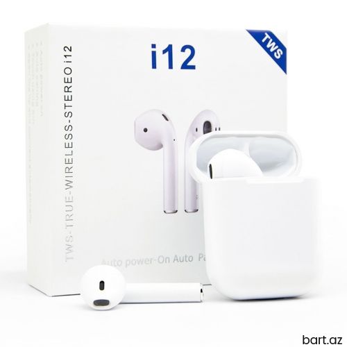 Yeni Airpods i12 ag rengde