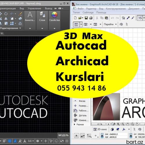 Autocad Archicad 3ds max Vray kurslari
