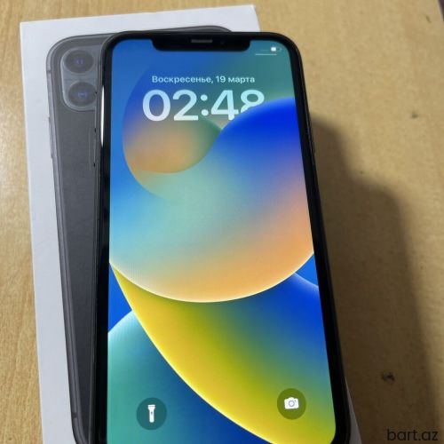 IPhone 11 | 64 GB Qara | Face ID, Sənədlərlə