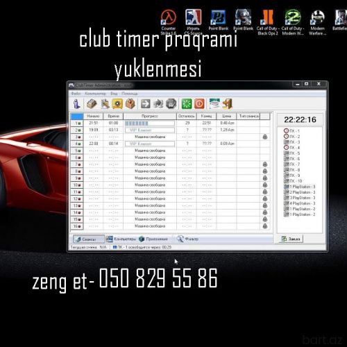 Club timer yazilmasi