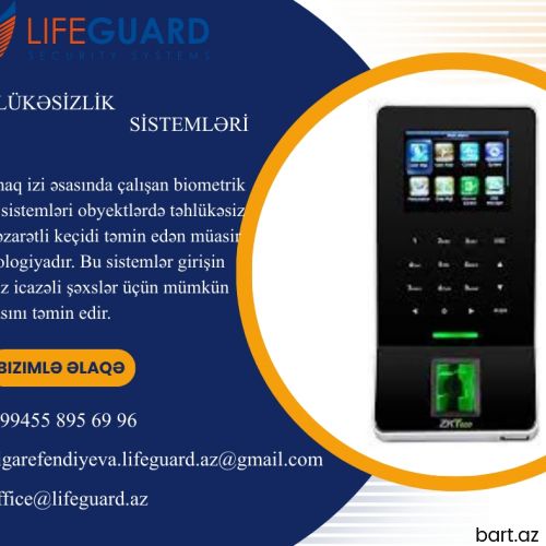 Təhlükəsizlik sistemi: barmaq izi keçid sistemi  