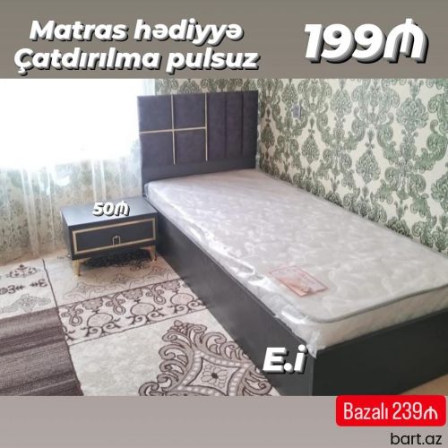 Çarpayı tək nəfərlik yataq 