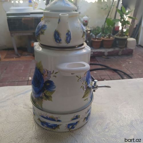 Samovar çaynik ilə dəst .