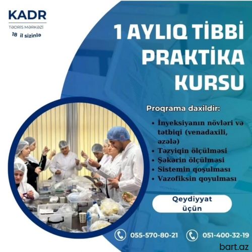 1 Aylıq Tibbi Praktika kursu