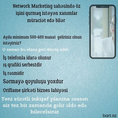 Online menecer xanımlar tələb olunur