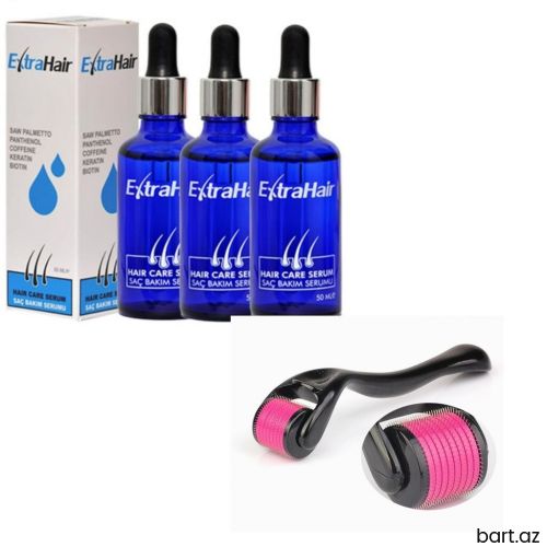 Extra Hair 3 serum 1 Dermaroller