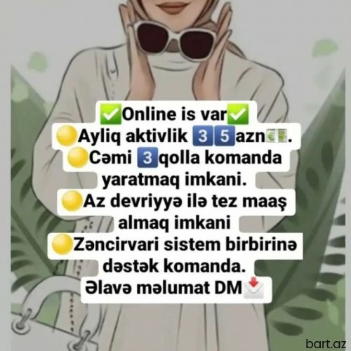 Xanimlar ucun online is