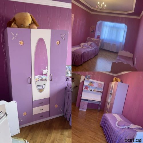 Qız üçün, 2 təknəfərlik çarpayı, Yazı masası