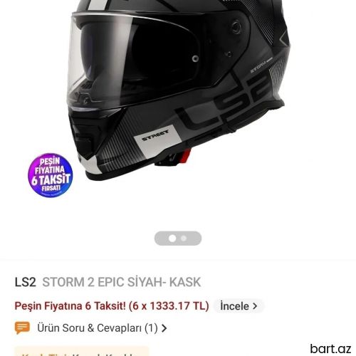LS2 Storm tam üz motosiklet dəbilqəsi