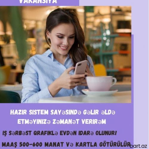 Xanımlara online iş 