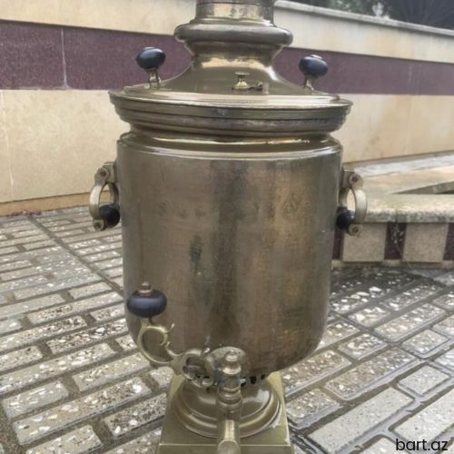 Samovar, İşlənmiş, 8 l, Latun (mis)