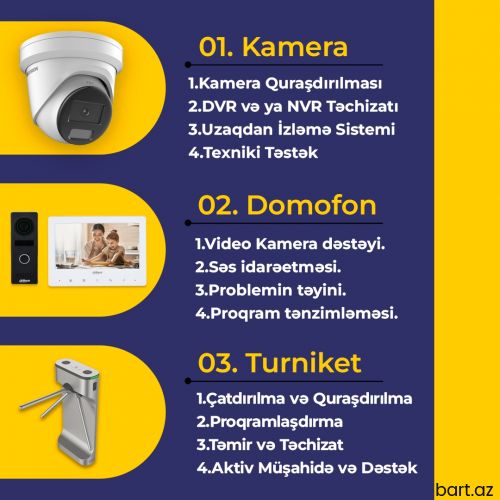 Təhlükəsizlik sistemlərinin quraşdırılması