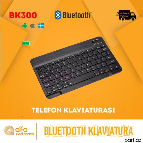 BK300 Klaviaturası bluetooth ilə bağlanır.
