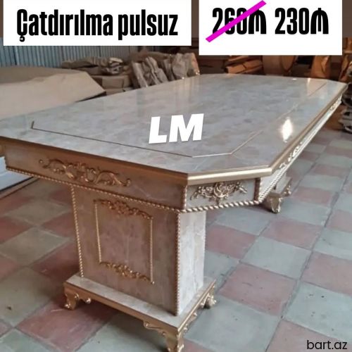 Stol sifarişle hazırlanır 
