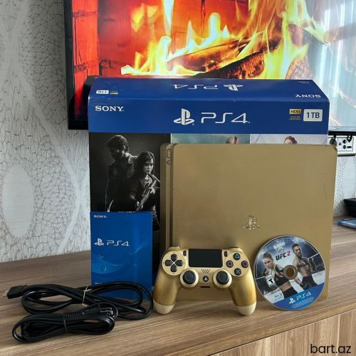 Qutulu Ps4SLİM+Pult+kabeller+disk 