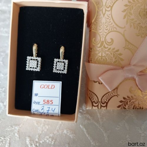 Sırğa, Sarı qızıl, 585 Əyar,