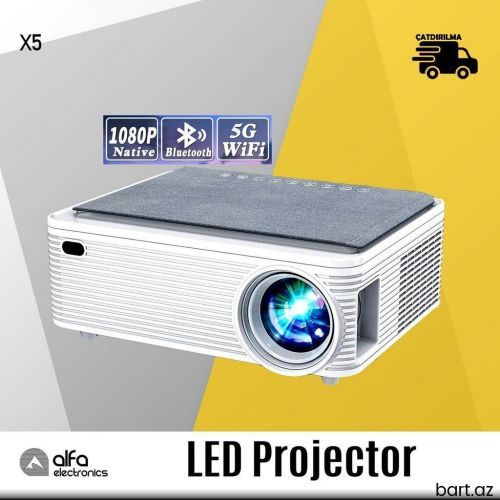 Proyektor 1080P X5 Baxış WISELAZER 5G WiFi