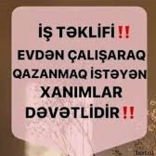 Xanımlar üçün online iş 