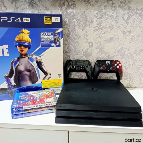 PS4pro1TB, 2pult+20 digital oyun