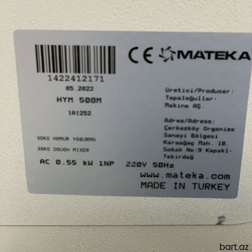  Mateka Türkiye istehsalı.