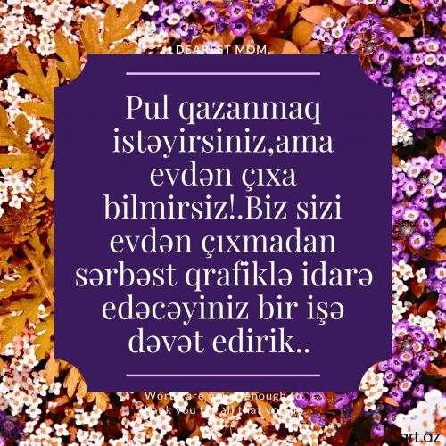 Xanimlar ucun Vakansiya