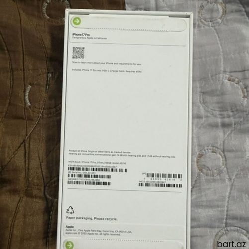 IPhone 17 Pro, 256 GB, Gümüşü, Simsiz şarj