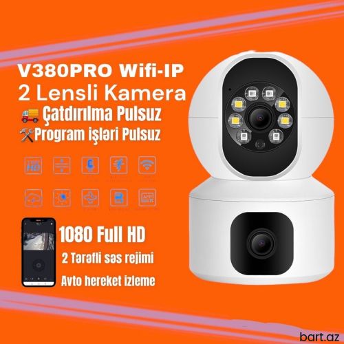 Kamera V380 Pro 2 lens 1080 FullHD 