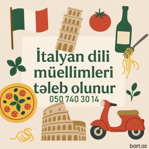 Vakansiya İtalyan dili müəllimi tələb olunur